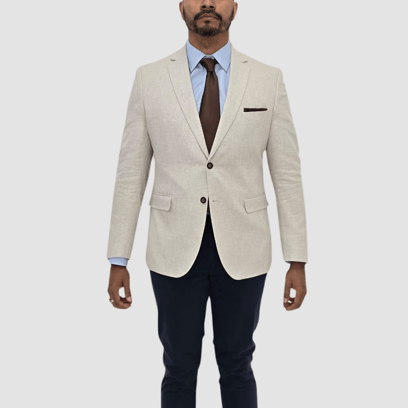 Jenson Mens Slim Fit Rosewood Sports Jacket in Sand Mens Suit Warehouse Melbourne