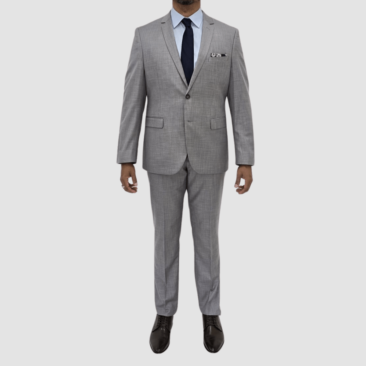 Jenson Slim Fit Penn Suit in Grey - Big Man Sizes