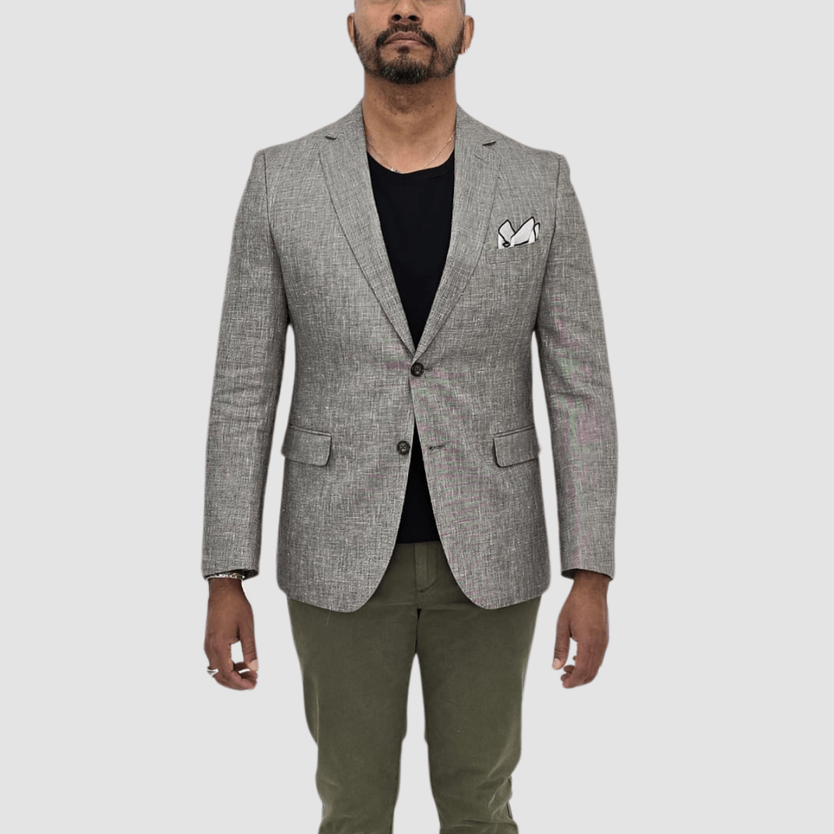 Jenson Mens Slim Fit Rosewood Sports Jacket in Olive