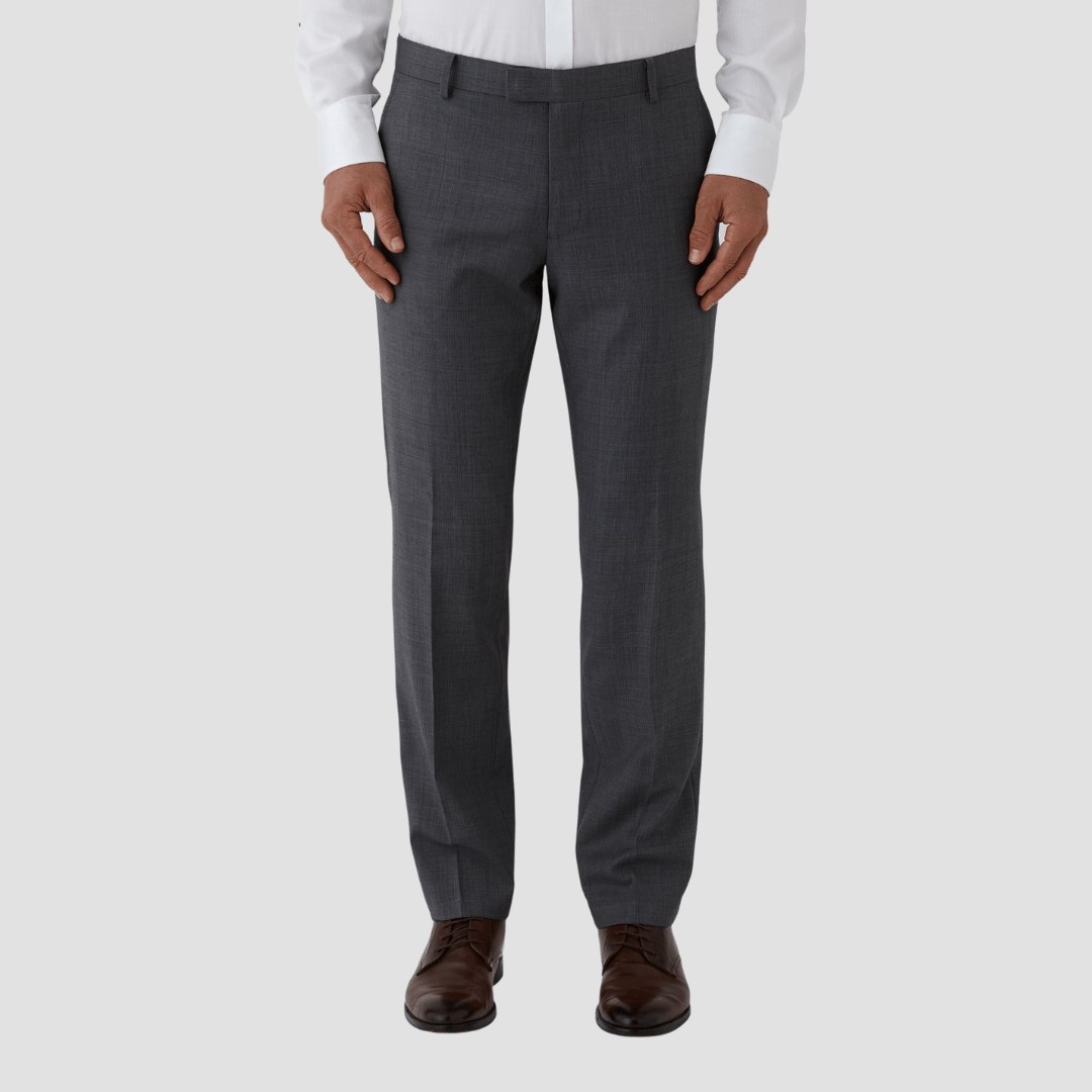 Joe Black slim fit razor trouser in grey pure wool