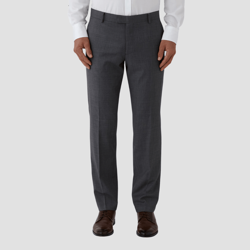 Blue Pure wool graph check slim fit Trousers