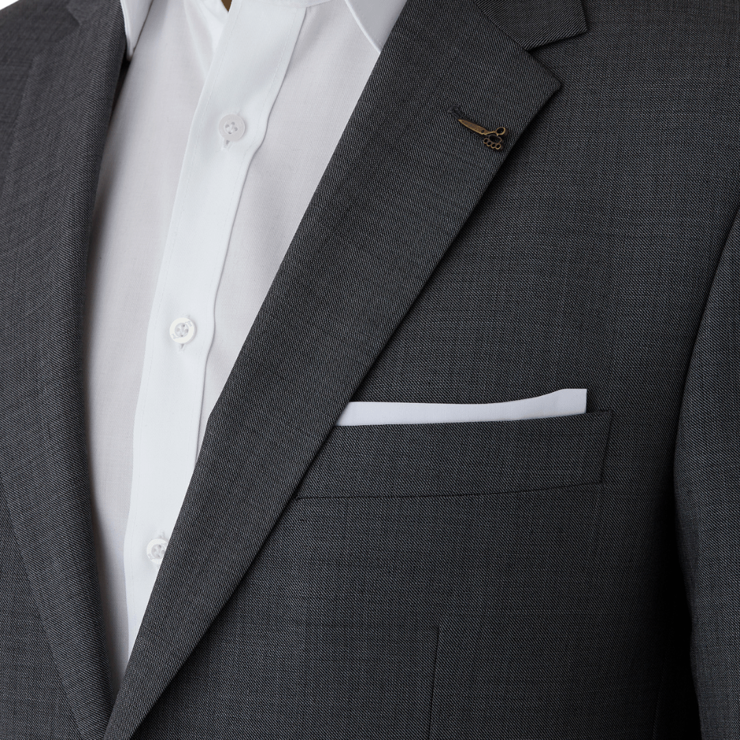Joe Black slim fit sergeant suit in grey pure wool