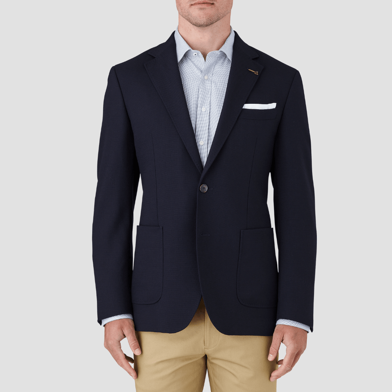 Joe Black slim fit guard sports jacket in navy Mens Suit Warehouse Melbourne