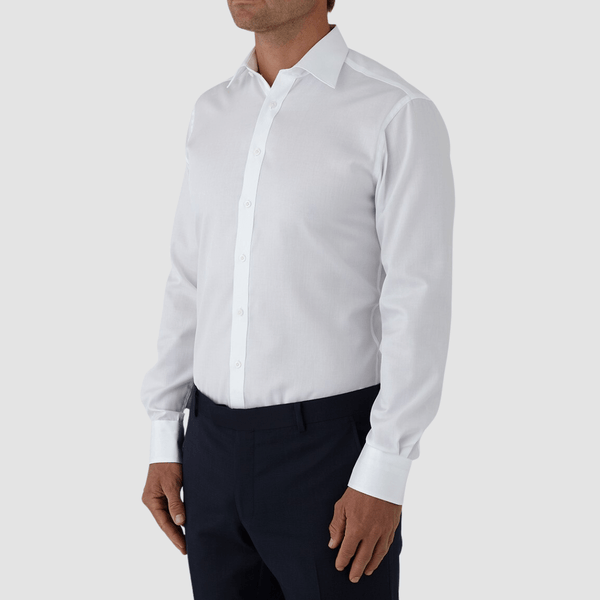 Joe Black slim fit pioneer evening shirt in white pure cotton