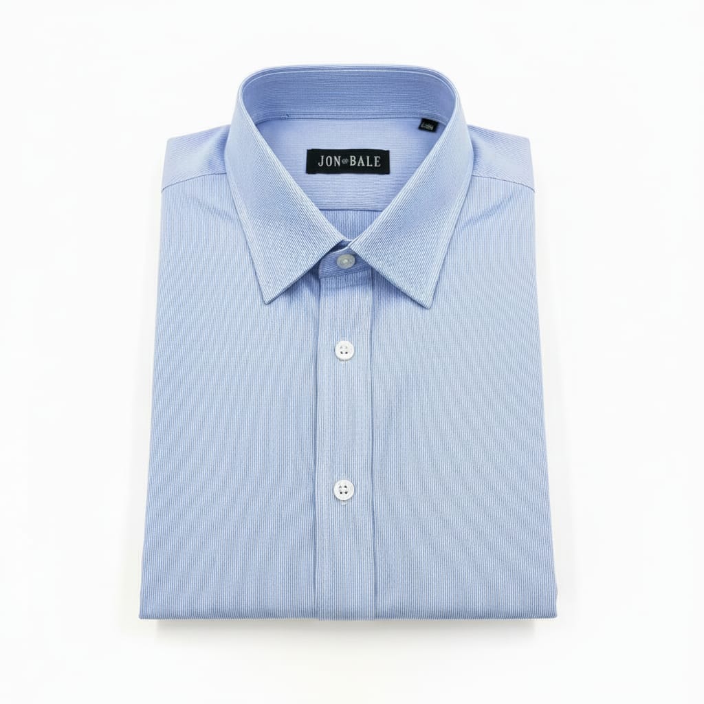 blue striped shirt