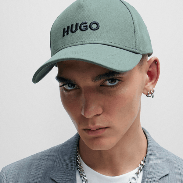 Hugo Boss Jude Embroidered Cap in Turquoise Green