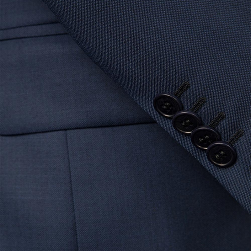 Rembrandt Classic Fit Cooper Suit in Blue Nailhead Pure Wool - Big Man