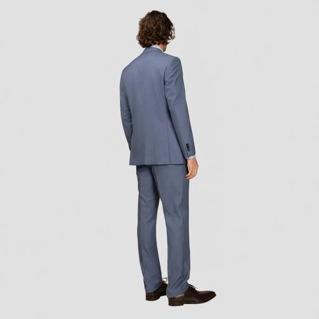 Rembrandt Cooper Sharkskin Suit in Pale Blue