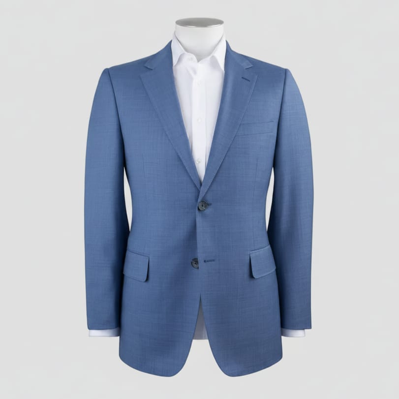 Rembrandt Cooper Sharkskin Suit in Pale Blue