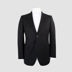 Rembrandt Classic Fit Cooper Suit in Jet Black Pure Wool - Big Man