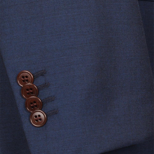 Rembrandt Classic Fit Cooper Suit in Blue Contrast Twill Pure Wool