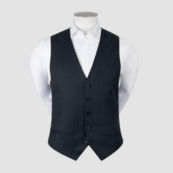 Rembrandt Classic Fit Churchill Vest in Steel Blue