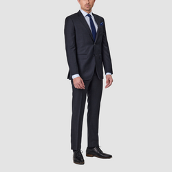 Front view of the Savile Row Tailored Fit Mens Abram Suit in Charcoal B4