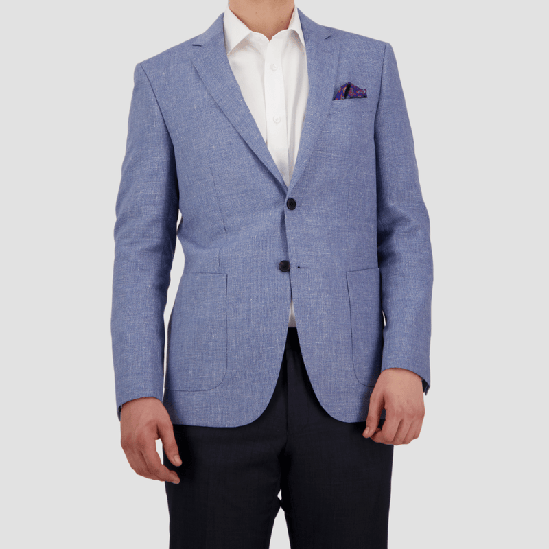 Savile Row Slim Fit Asher Sports Jacket in Sky Blue