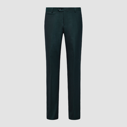 Front view of the Savile Row Tailored Fit Mens Jesse Trouser in Green Pure Wool