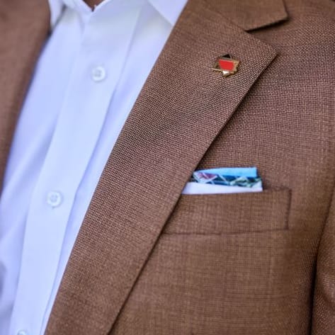 A refined Brown Abram Fancy Sports Jacket by Savile Row