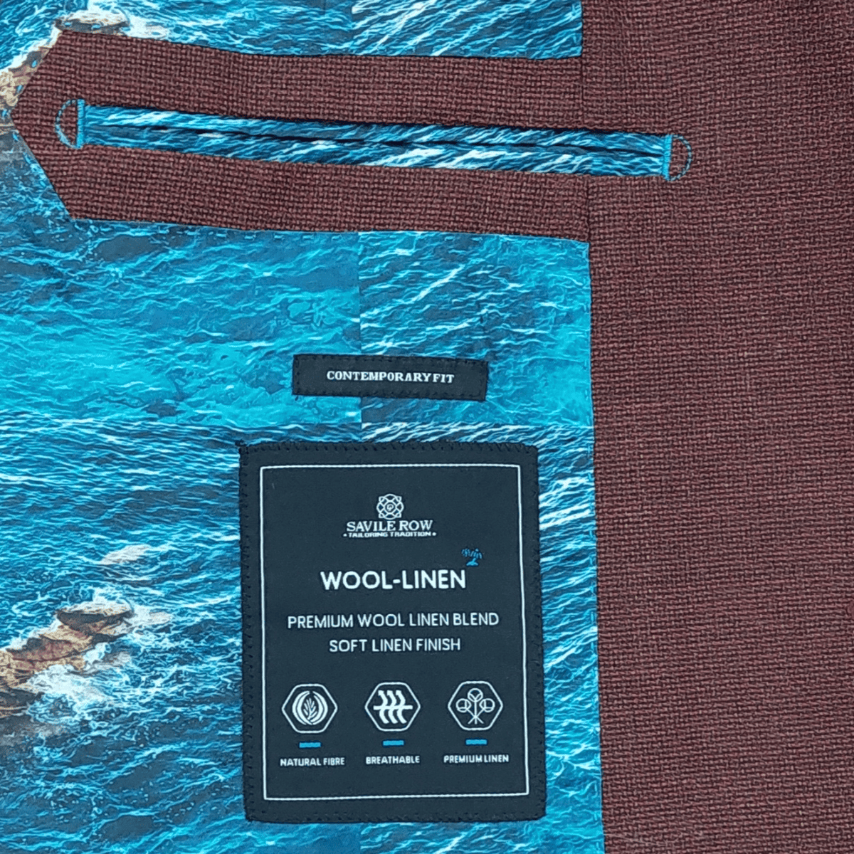 A refined Wine Abram Fancy Sports Jacket by Savile Row