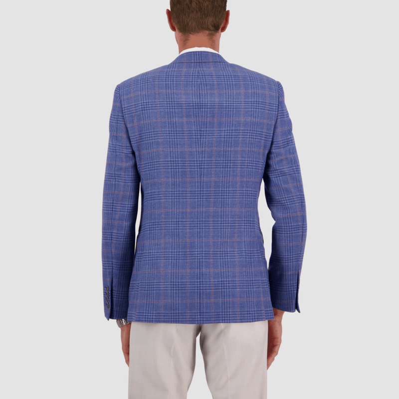 Savile Row Slim Fit Abram Sports Jacket in Sky Blue