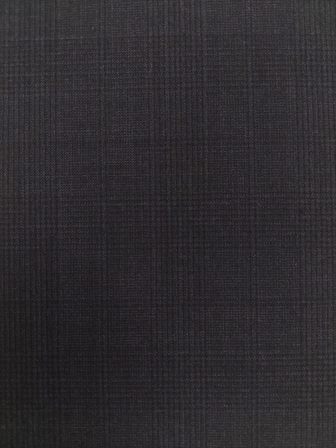 Patterned charcoal suit fabric by Savile Row.
