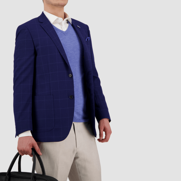Savile Row Slim Fit Asher Sports Jacket in Navy