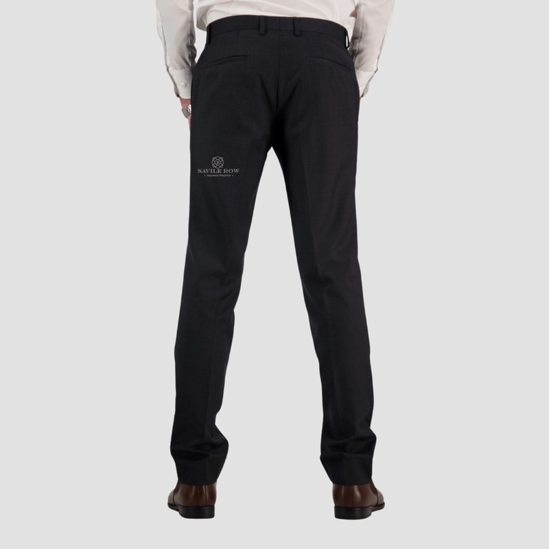 Savile Row Classic Fit Mens Noah Trouser in Charcoal SSA3 Wool Blend