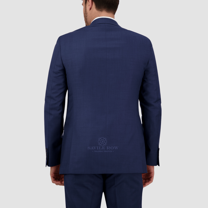 Savile Row Tailored Fit Mens Abram Suit in Blue D3 Merino Wool