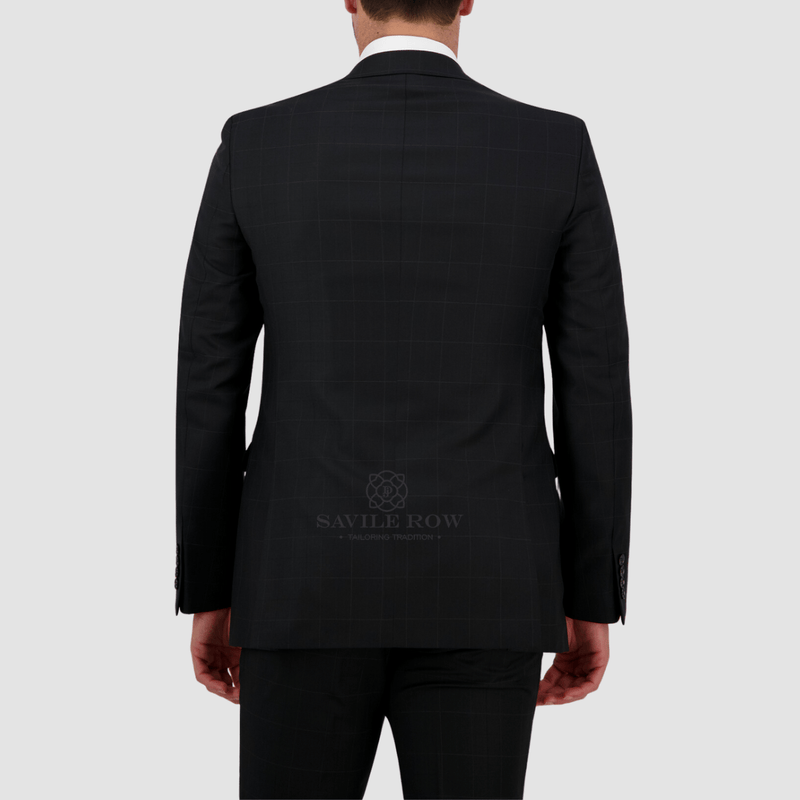 Mens Suits | Savile Row Tailored Fit Mens Abram Suit in Black FW9 ...