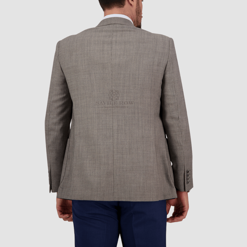 Savile Row tailored fit asher sports jacket in stone grey