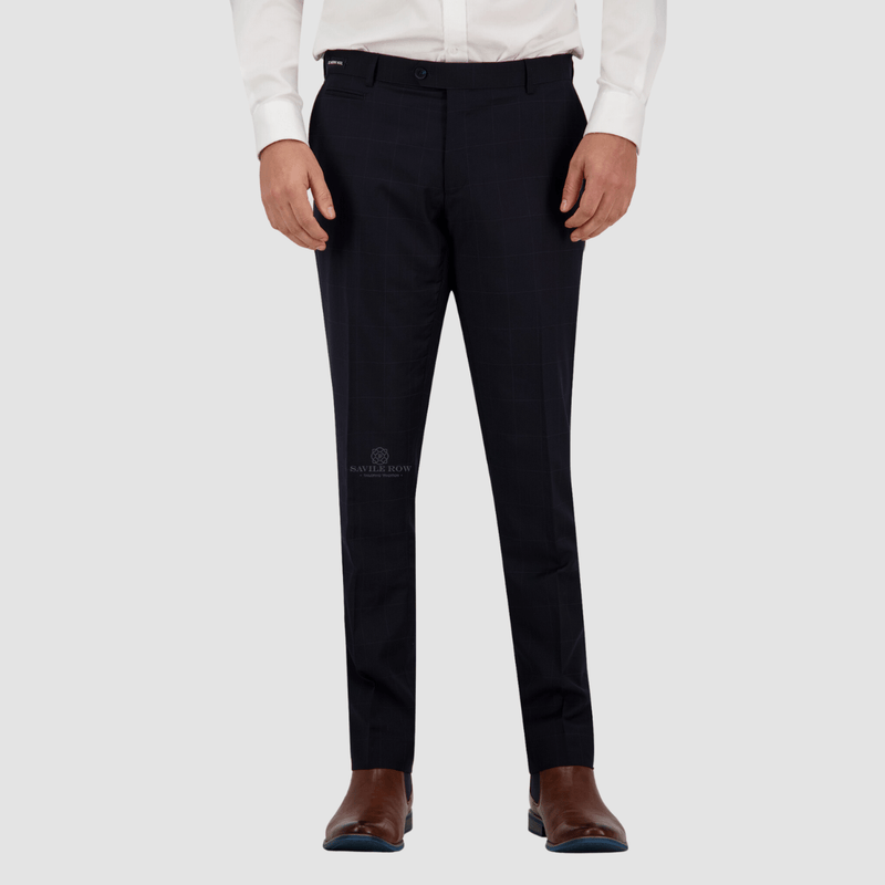 savile row tailored fit mens jesse suit trouser in navy fw7 wool front fd1e97b5 04d7 449f 95a5