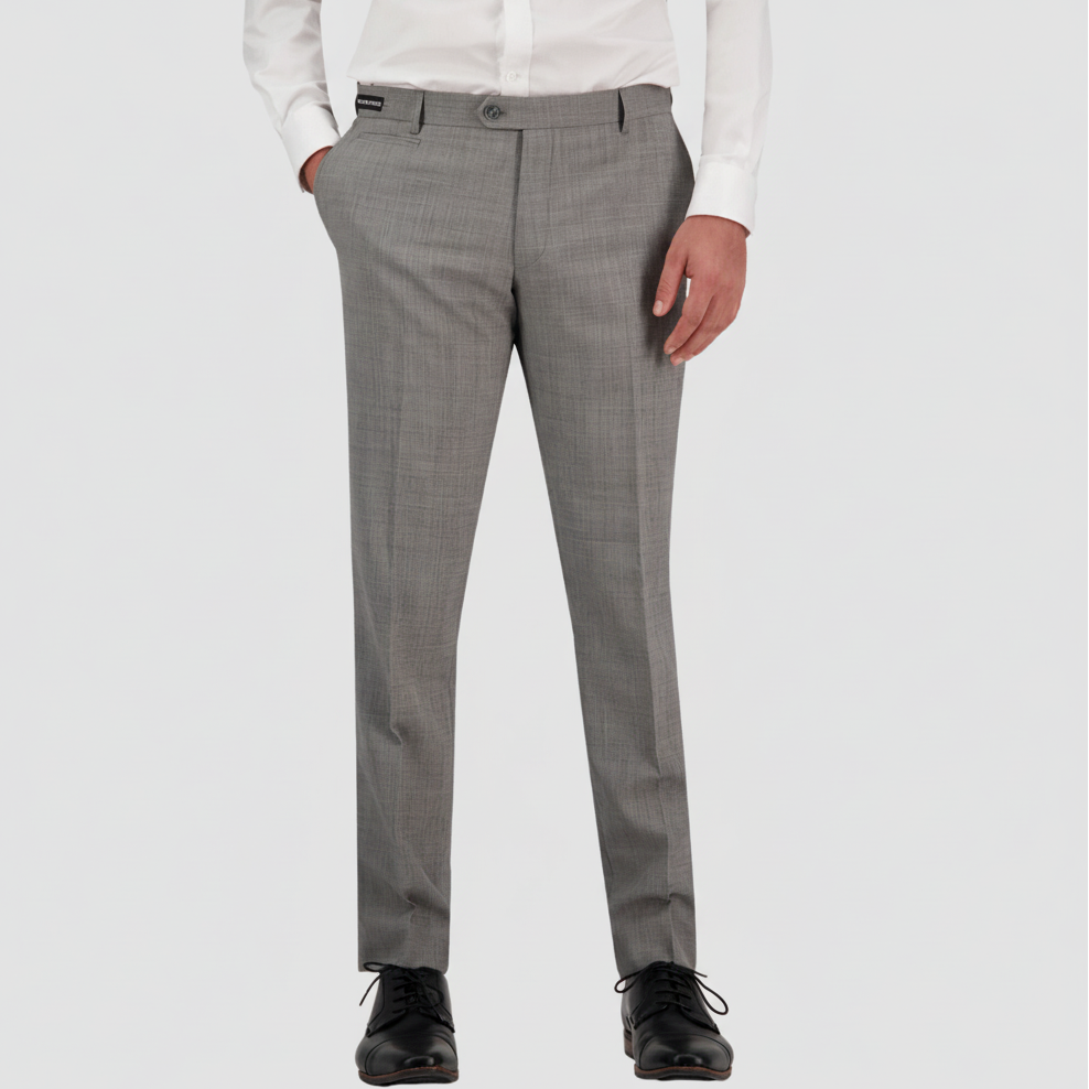 Chrome slim fit performance suit trouser by Savile Row. 