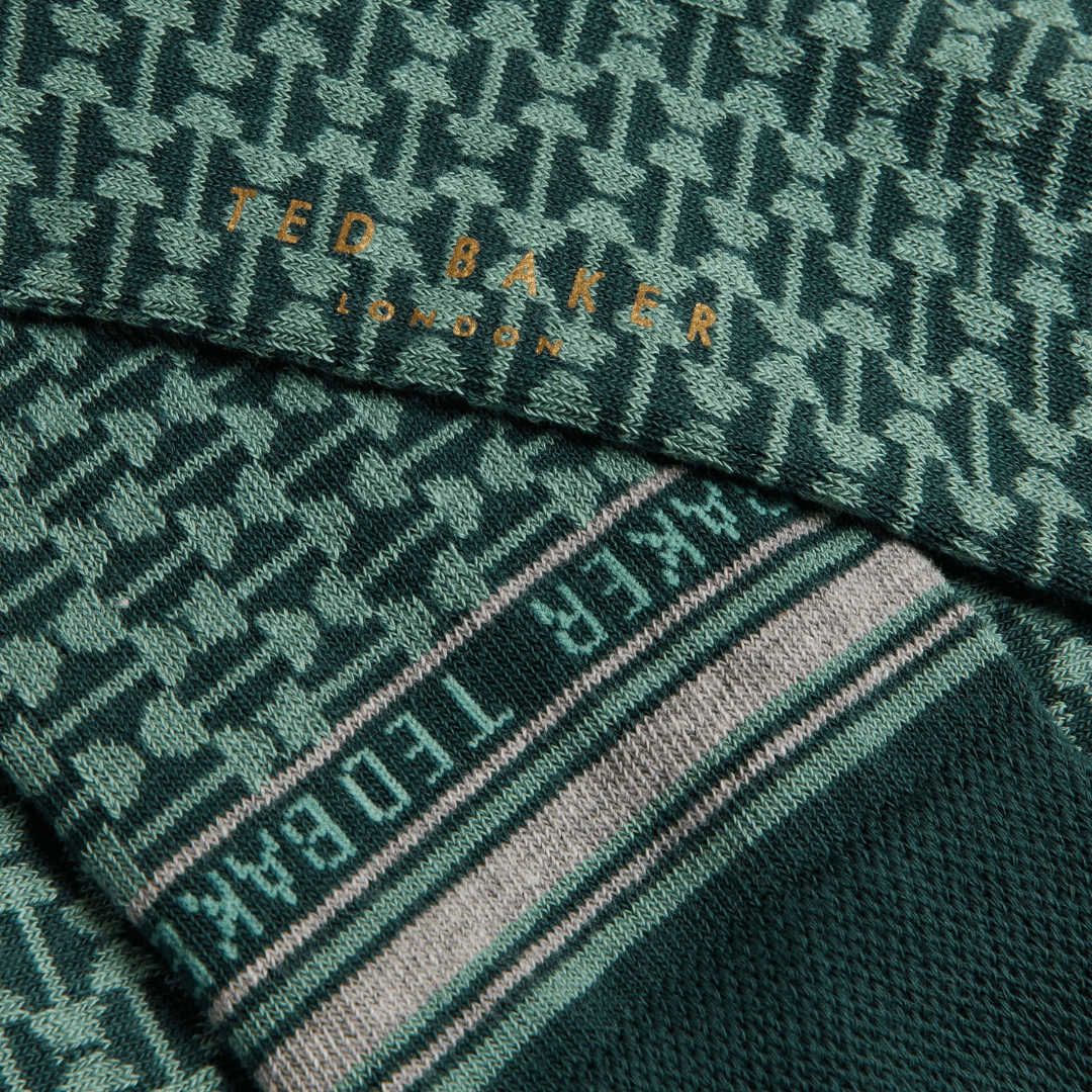 Ted Baker Bakeing Men's Organic Cotton Socks in Green