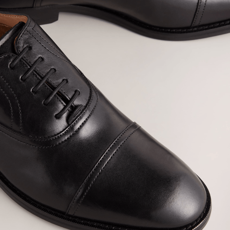 Ted Baker Carlen Mens Leather Oxford Shoes in Black Mens Suit Warehouse Melbourne