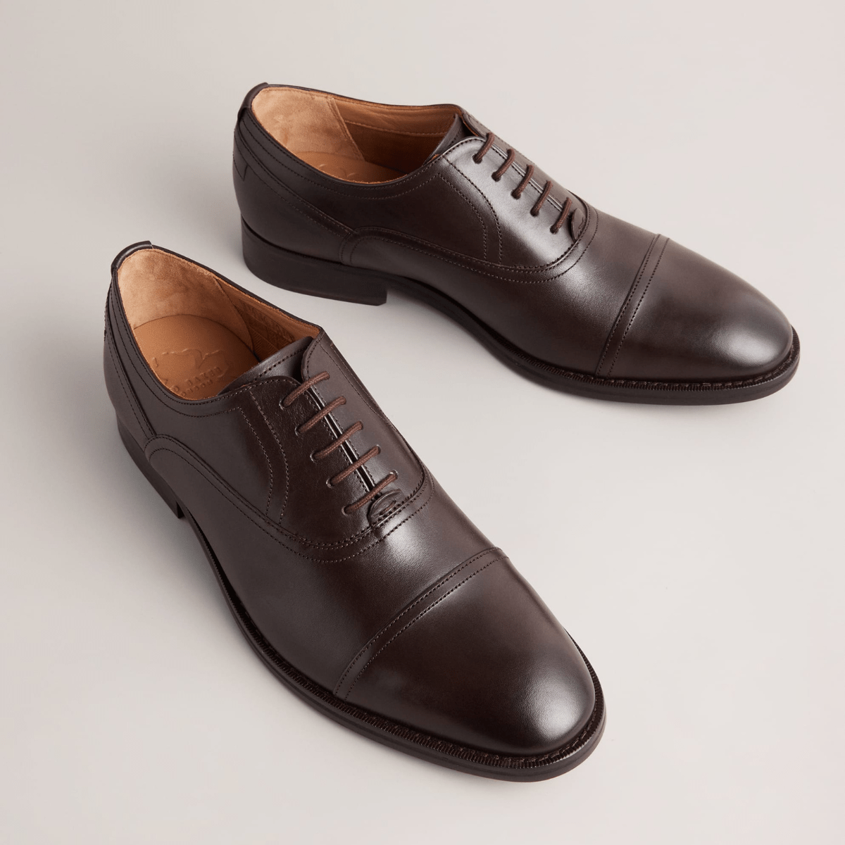 Ted Baker Carlen Mens Leather Oxford Shoes in Brown