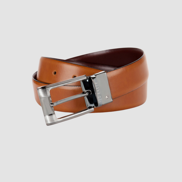 Ted Baker Crafti Reversible Leather Belt in Tan