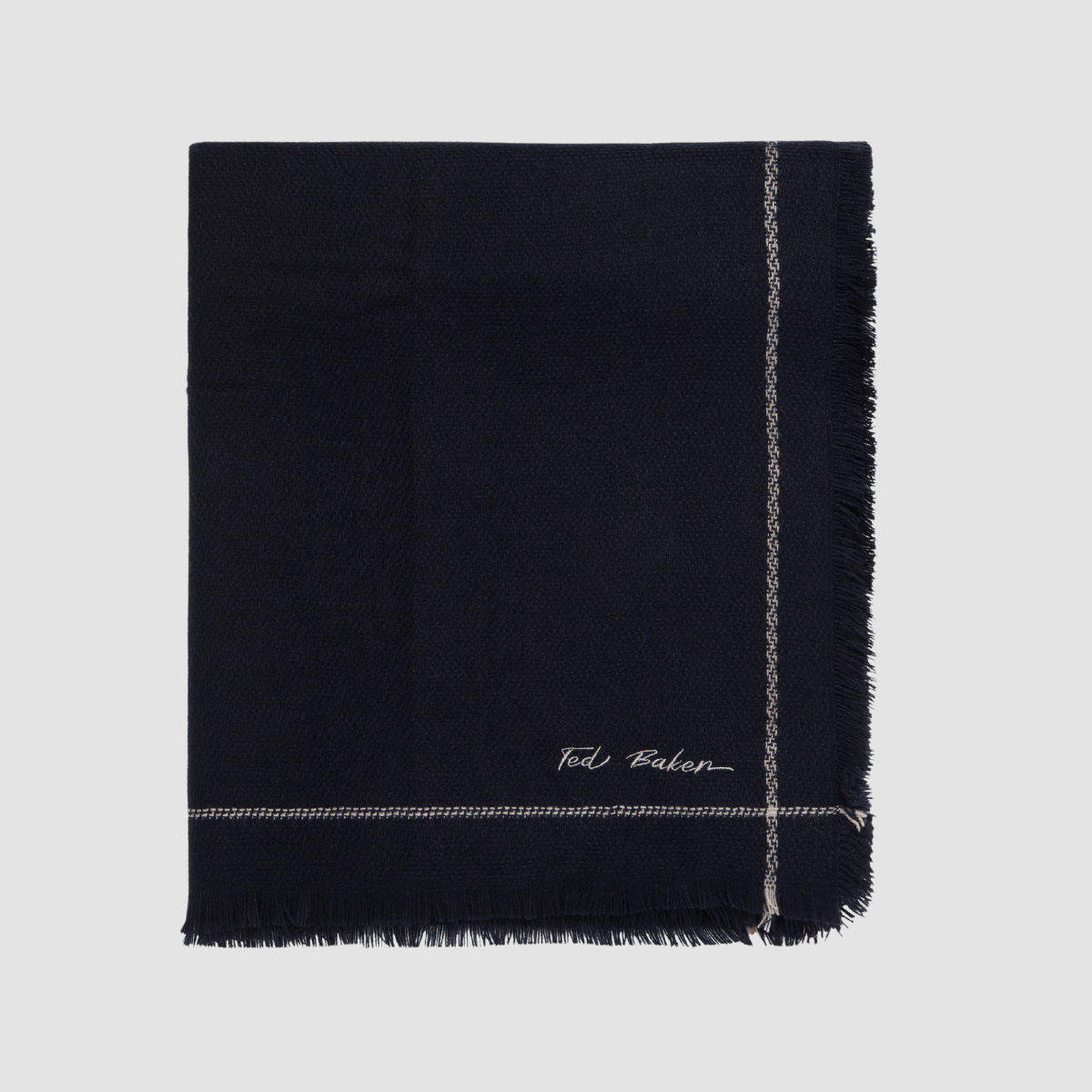 Ted Baker derekki woven navy scarf