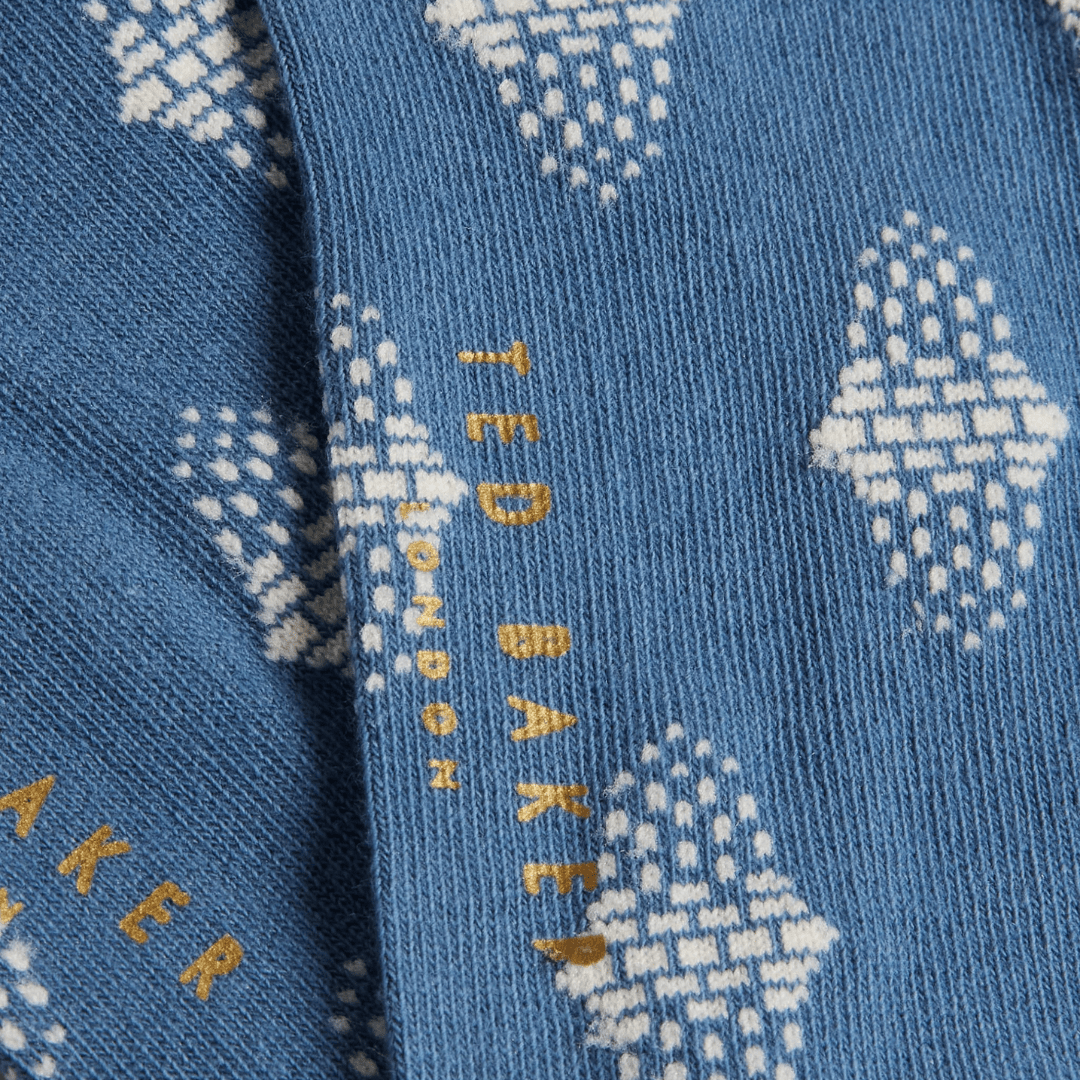 Ted Baker Drenchd Men's Organic Cotton Socks in Blue