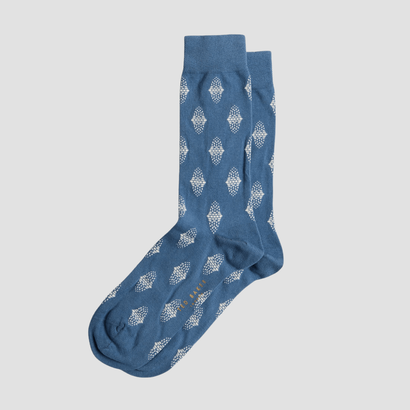 Ted Baker Drenchd Men's Organic Cotton Socks in Blue – Mens Suit