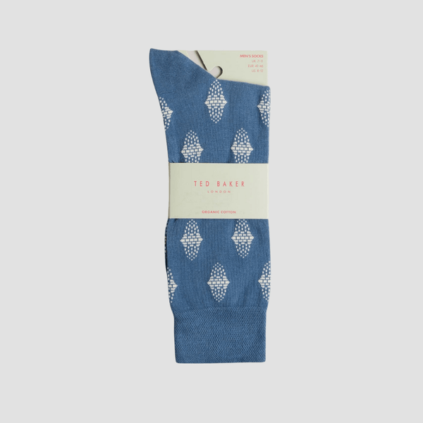 Ted Baker Drenchd Men's Organic Cotton Socks in Blue