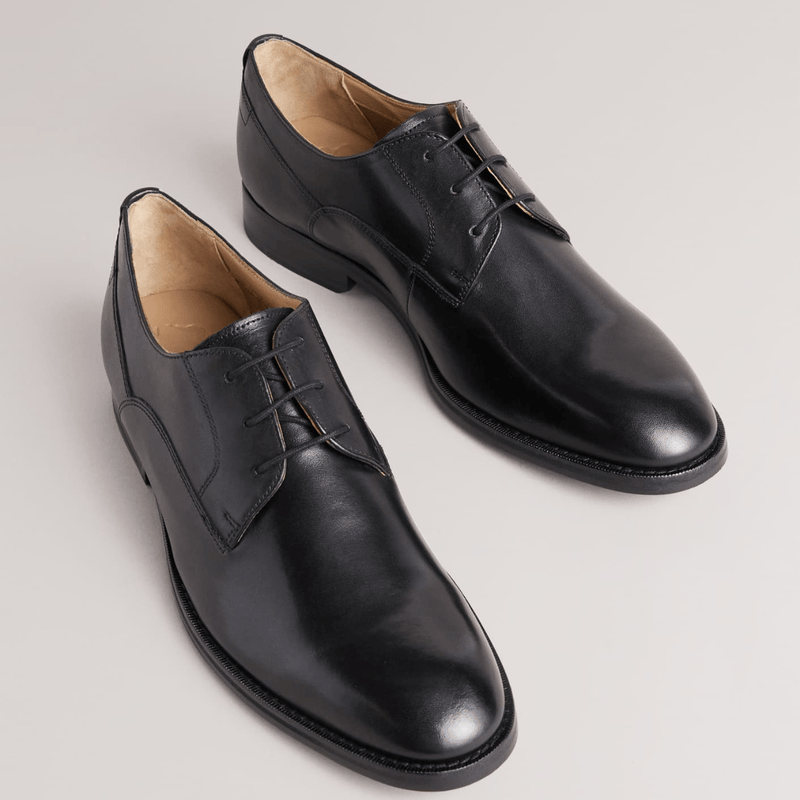 Ted Baker Kampten Mens Formal Leather Derby Shoes in Black