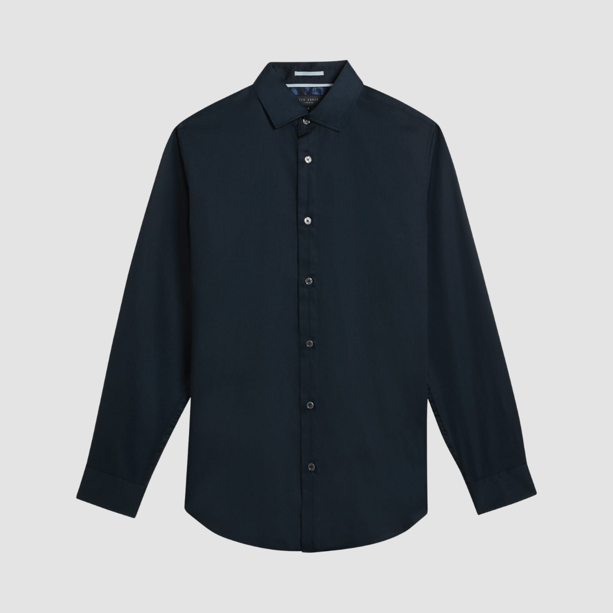 Ted Baker Bellow Shirt in Navy Stretch Cotton