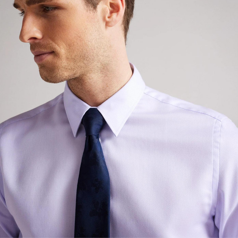 Ted Baker Daltross Shirt in Lilac Pure Cotton