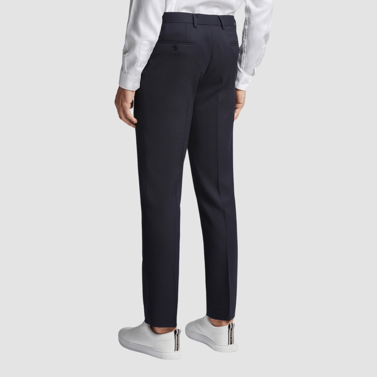 Back view of the trousers of Slim Fit Kepler Suit in Navy