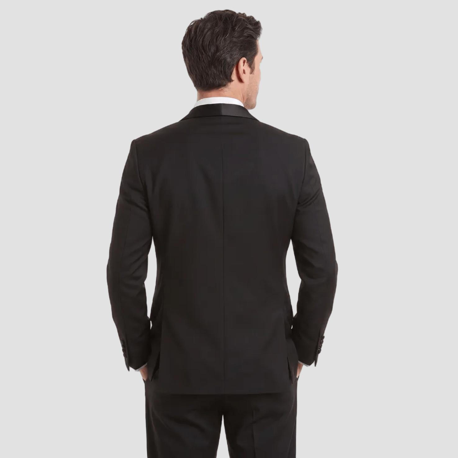 Ted Baker Saatchi Tuxedo in Black, crafted from premium Merino wool for a sleek, modern look.
