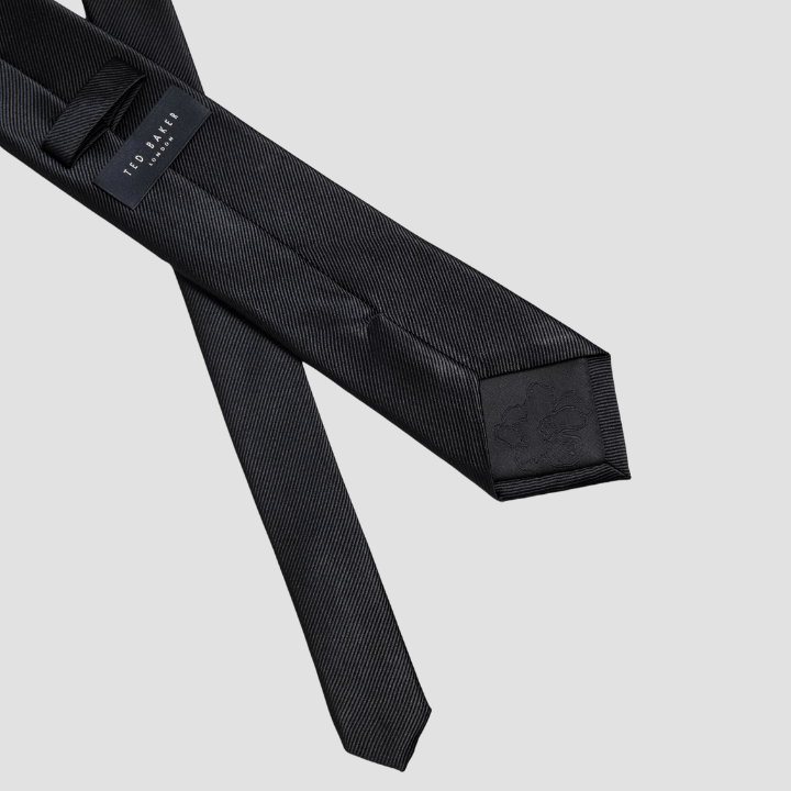 Ted Baker Moorez Ottoman Silk Tie in Black