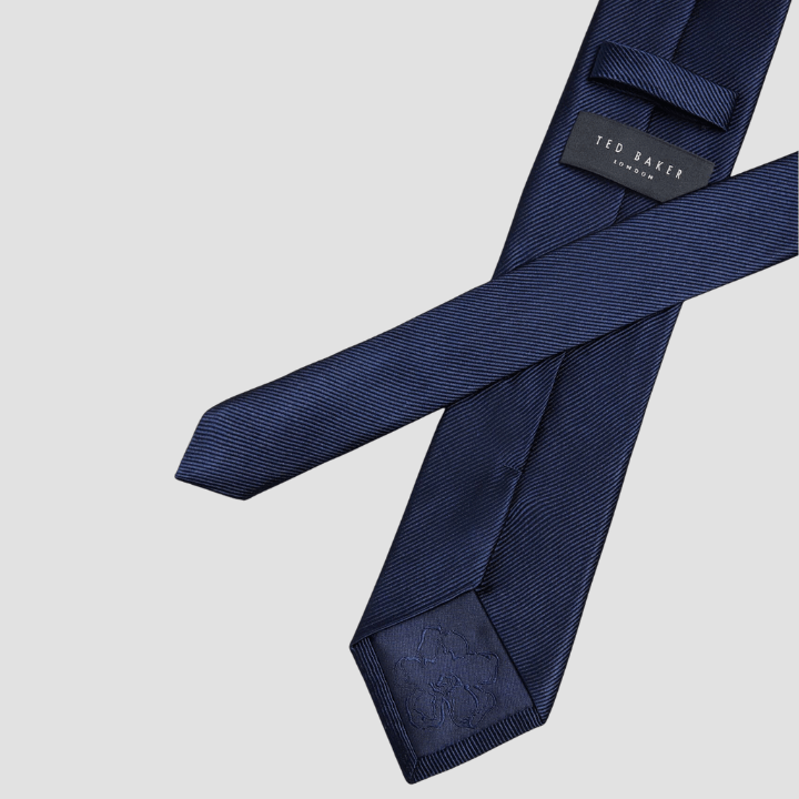 Ted Baker Moorez Ottoman Silk Tie in Navy