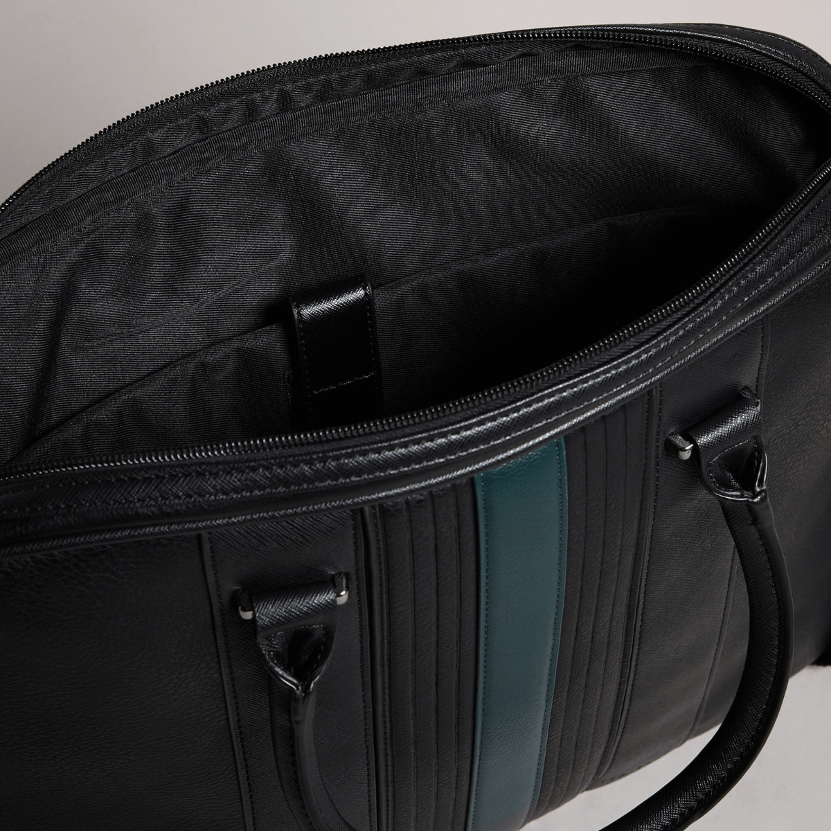 Ted Baker Nevver Document Bag in Black Leather
