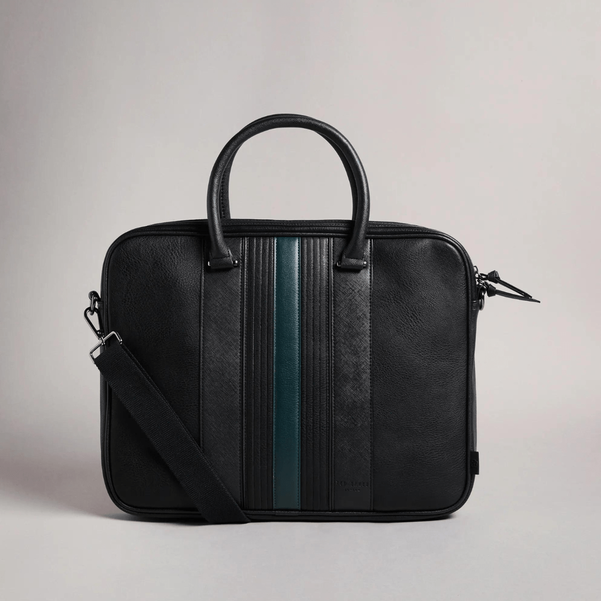 Ted Baker Nevver Document Bag in Black Leather