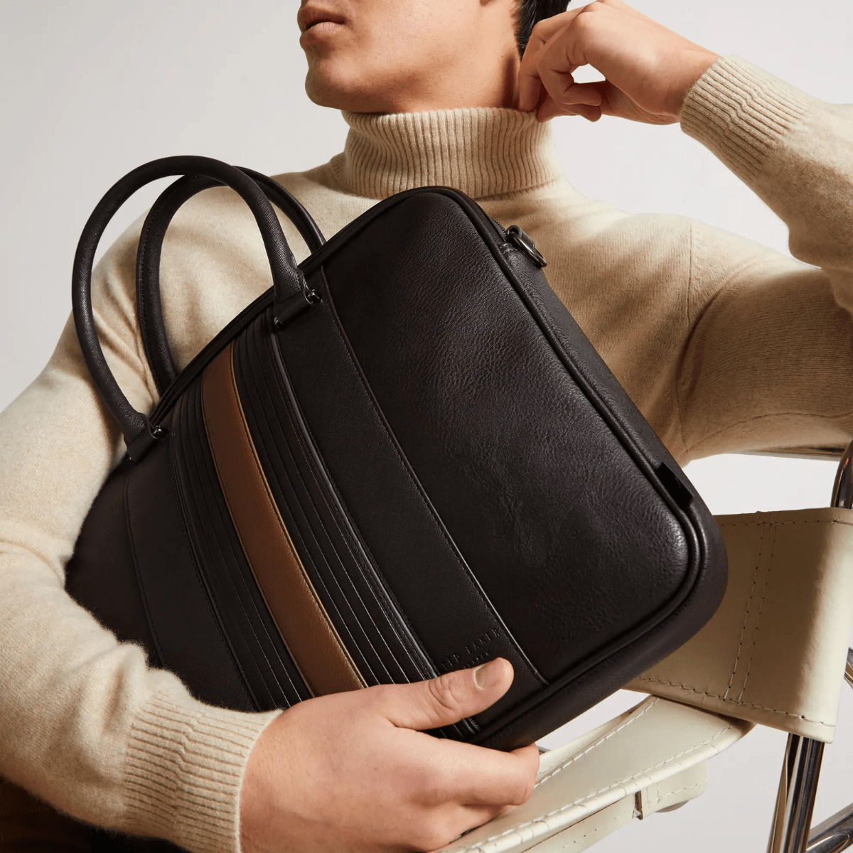 Ted Baker Nevver Document Bag in Brown Chocolate