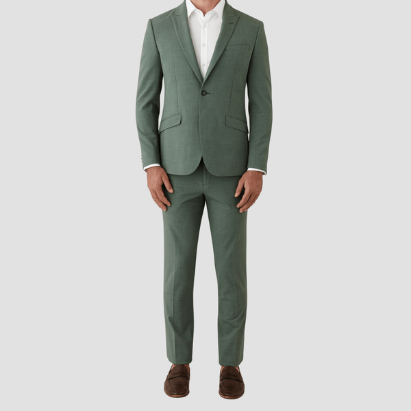 Uberstone slim fit marvin suit in green