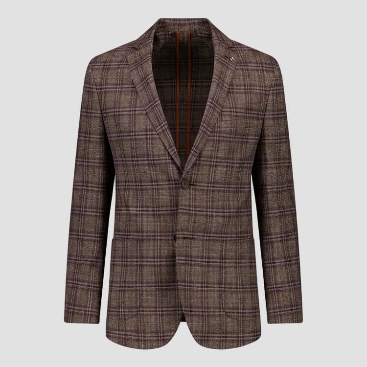 Plaid blazer on a white background